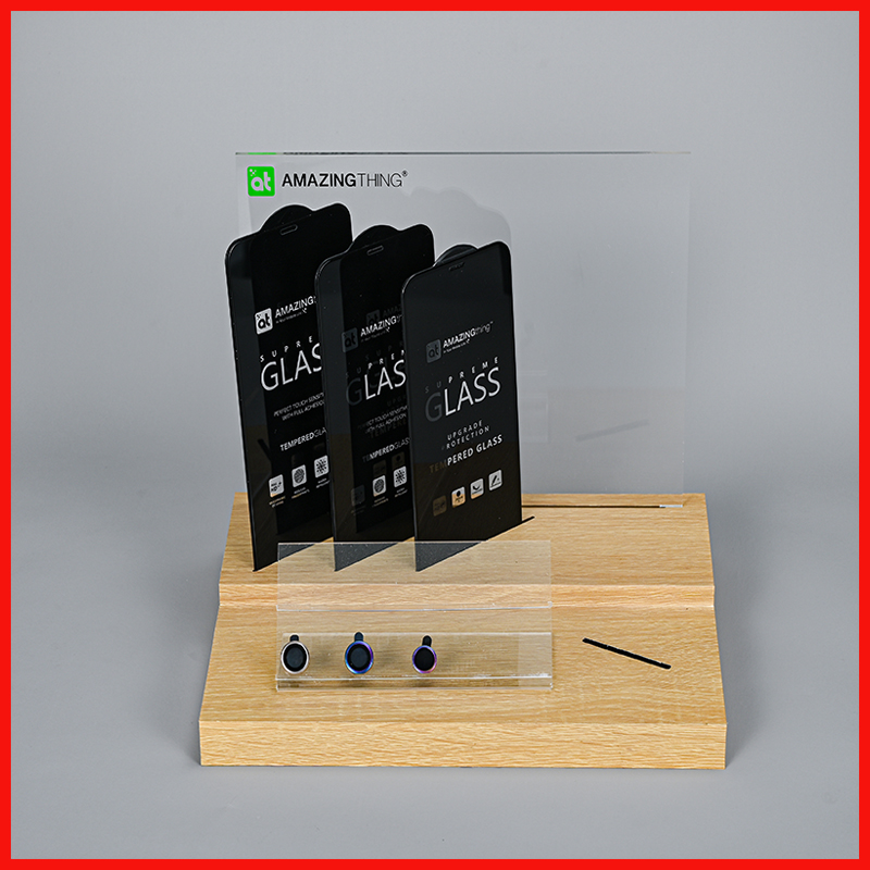 Acrylic toughened film display rack