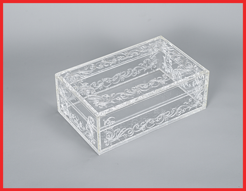 Acrylic carved box